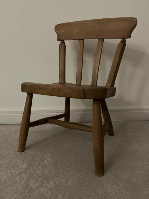 Childs Country Wooden Antique Chair