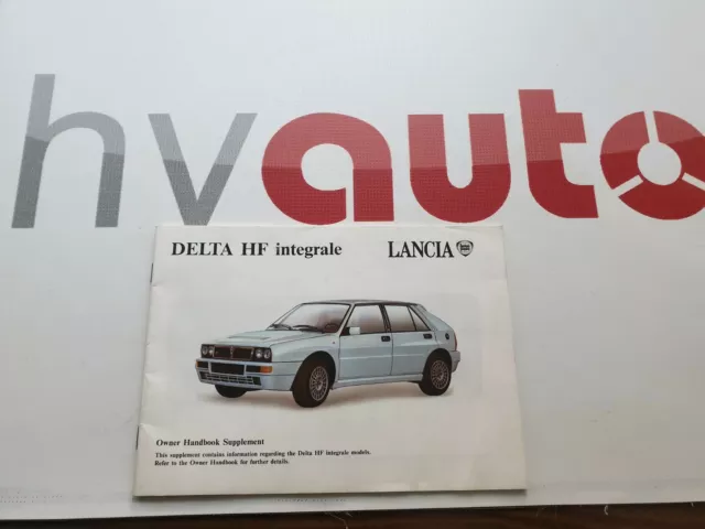 Lancia Delta Integrale Evo Betriebsanleitung englisch Owners Manual english NOS!