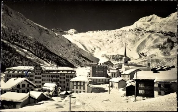 Ak Saas Fee Kanton Wallis, Allalinhorn, Alphubel, Feegletscher - 3438530