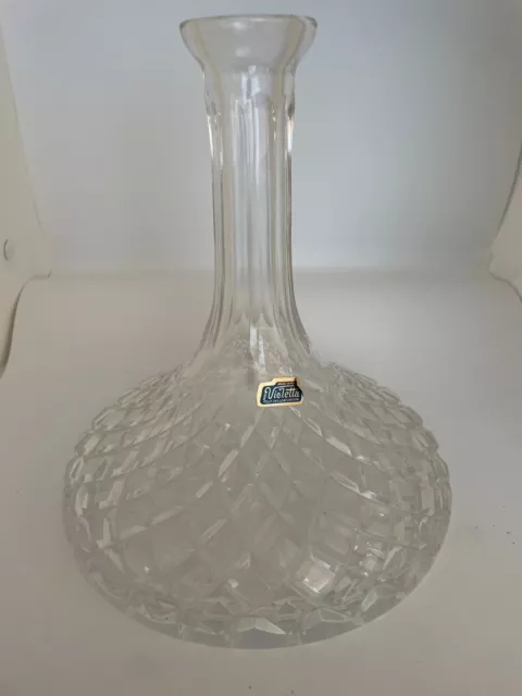 Vintage Violetta 24% Lead Crystal Decanter Made In Poland