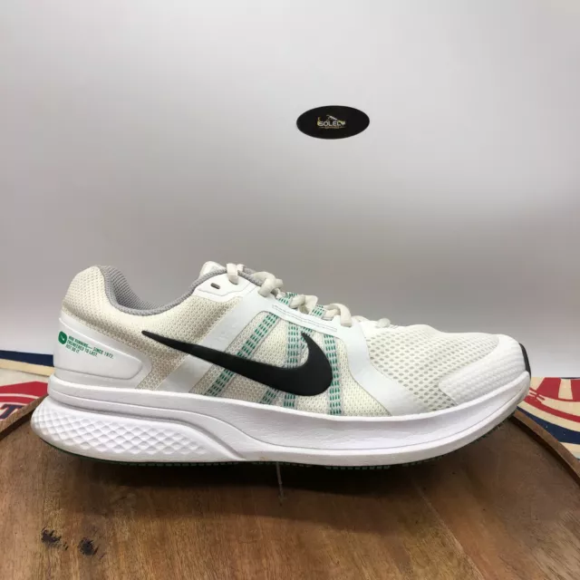 Nike Mens's Run Swift 2 White Green CU3517-100 Athletic Running Sneakers Size 12