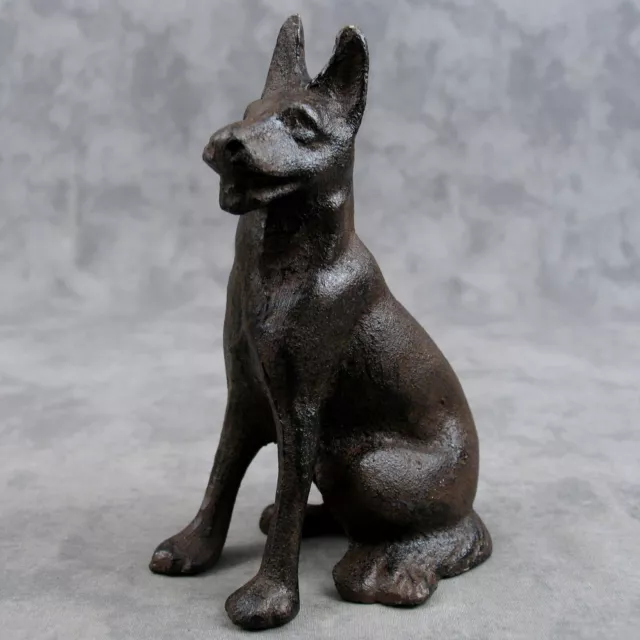 GERMAN SHEPHERD DOG Cast Iron STATUE Great as a Doorstop too!