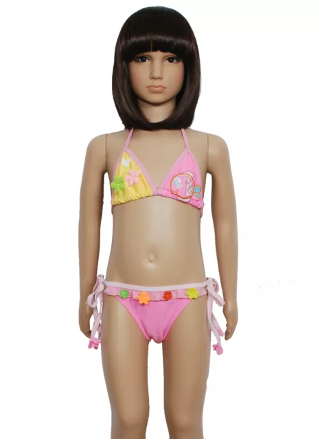 Cinda 2 Piece Bikini Set,Pink,Hot Pink from 3-11 Years