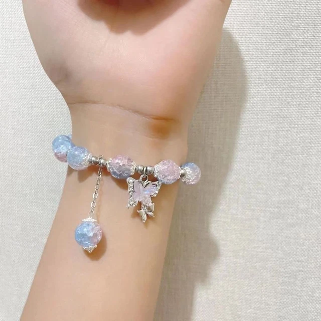 with Bead Lucky Bracelet Jewelry Gift Dainty Bangle Bead Chain  Women Girls