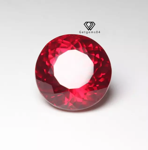 Certified Natural Earth Mined Burma Blood Red Ruby 18.20 Ct Round Cut Gemstone