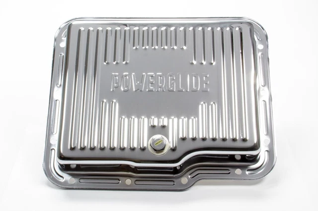 Racing Power Co Chrome Steel Stock Depth Finned Trans Pan Powerglide P/N R9124