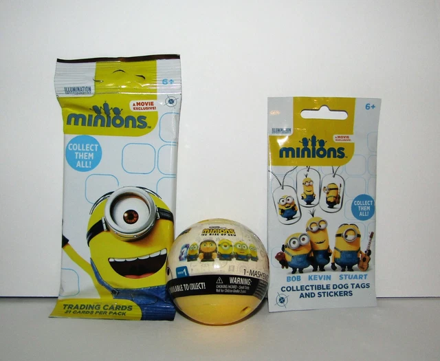 MASHEMS LOT OF (3) Items Minions Rise Of Gru Dog Tag & Movie Jumbo