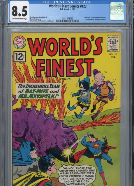 Worlds Finest Comics #123 Hi Grade Cgc Sprang Art Moldoff Cover Wood Stories