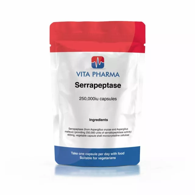 SERRAPEPTASE 250,000iu 120 enteric coated caps VITAPHARMA