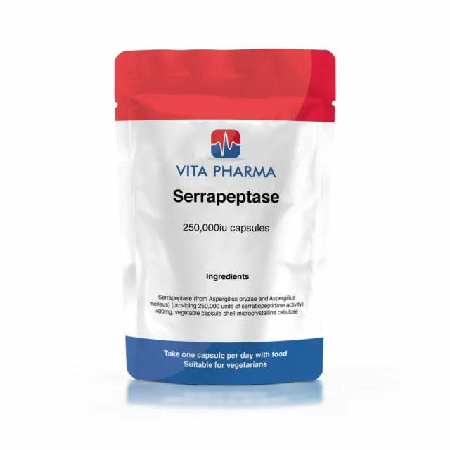 SERRAPEPTASE 250,000iu 240 enteric coated caps VITAPHARMA