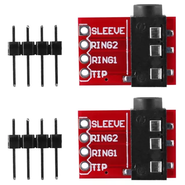 2X TRRS 3,5 mm Jack  Board Casque Vidéo Audio MP3 Module de Connecteur Prof2986