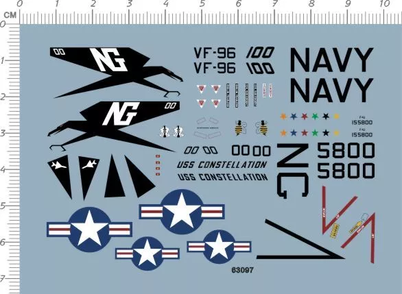 Detail Up 1/72 US Air Force USAF F-4J Phantom II VF-96 Fighter Model Kit Decal Detail Up 1/72 US Air Force USAF F-4J Phantom II VF-96 Fighter Model Kit Decal