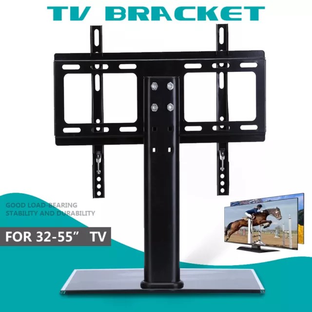 Adjustable Tabletop TV Stand Base Bracket Pedestal Rack For Sony LG 32-55"