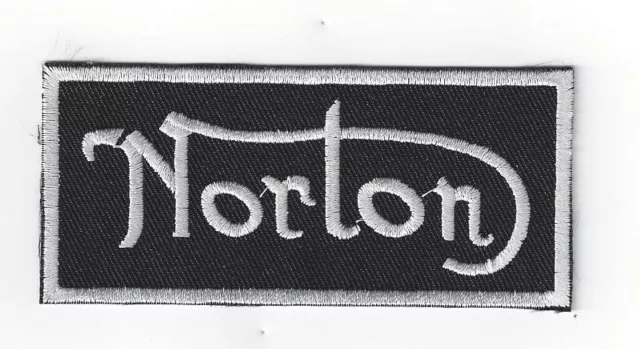 Larger NORTON Iron On Patch 4 inch x 2 inch BUY 2 OF THESE GET 3 OF THESE