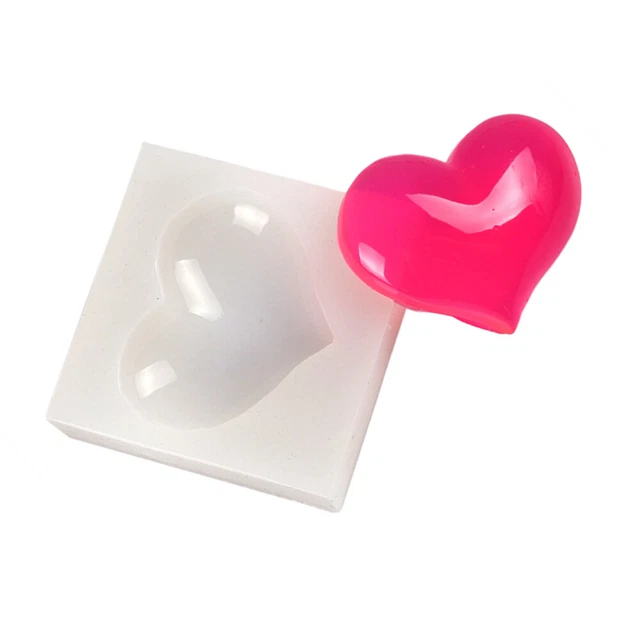 1 pieza de molde de silicona para corazón de San Valentín para joyería