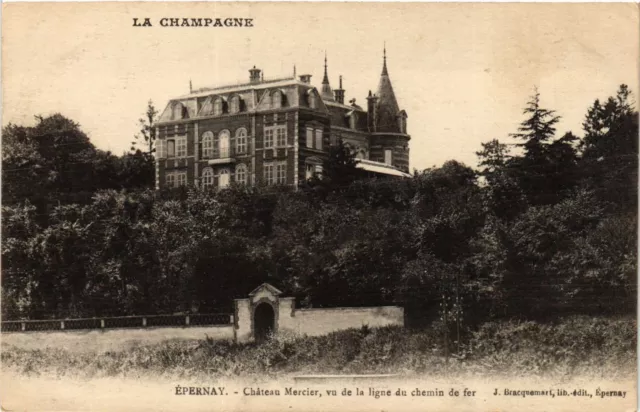 CPA AK La Campagne ÉPERNAY Chateau Mercier vu de la ligne du chemin de (742497)