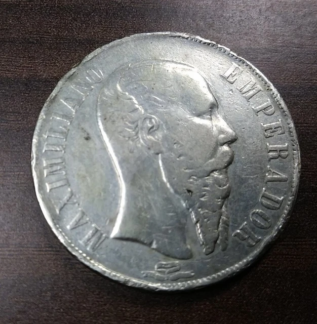 Mexico Un peso 1867 Maximilian - 1 peso maximiliano - Authentic & Tested (F1) Mexico Un peso 1867 Maximilian - 1 peso maximiliano - Authentic & Tested (F1)