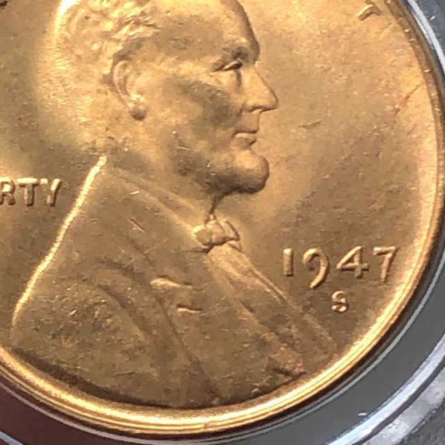 1947 S Lincoln Wheat Cent Penny BU Nice Red Coin Free Shipping, Free Returns 3