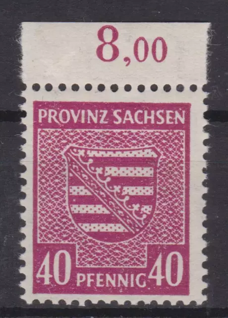 SBZ Provinz Sachsen Nr. 84 y postfrisch 40 Pfg.