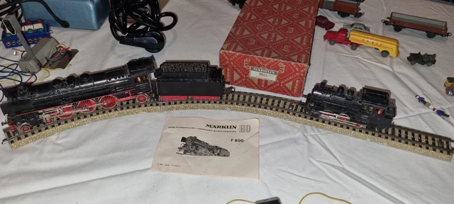 TRAINS MARKLIN H0 GRUE TÔLE BEL ÉTAT NON TESTÉE ANNÉES 40/50 Ht 31 cm
