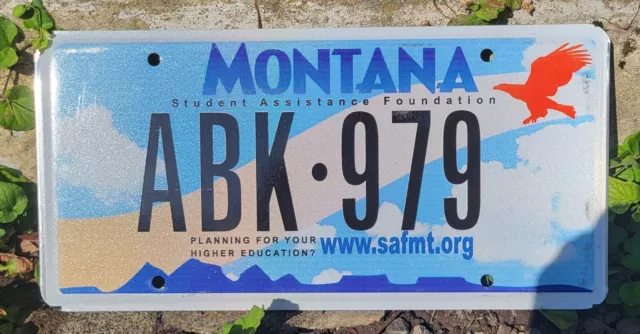 Plaque d'immatriculation Montana ABK.979 USA License Plate