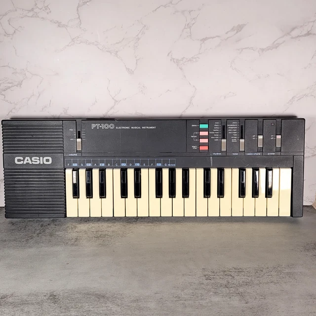 CASIO PT 100 VTG Keyboard Synth Piano Working No AC Adapter Or