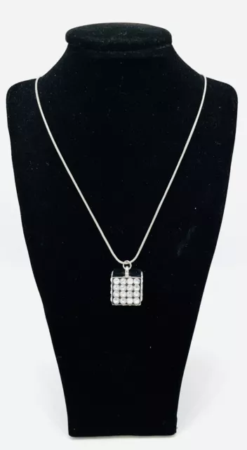 Bijoux Fantaisie Femme Collier avec Pendentif, Dés, Zircon, 45 CM Long