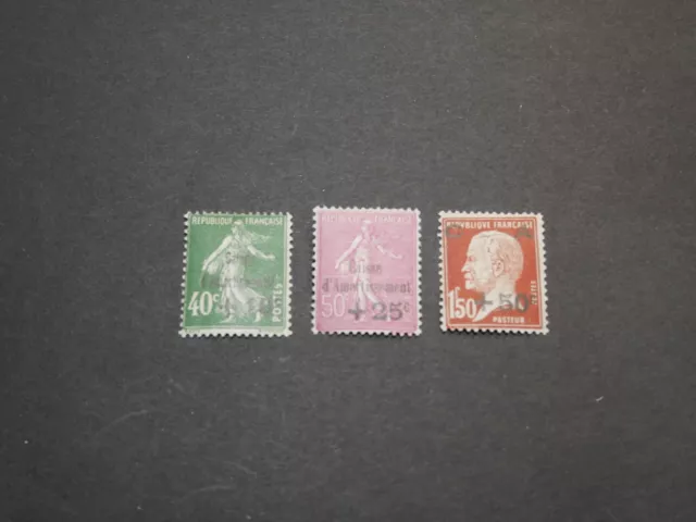 France Serie Timbres N°253 A 255 Neufs. Cote 120 Euros