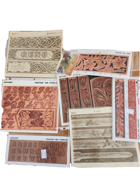 Lote de 8 plantillas de cuero Craftaid -PLUS 2 kits de cuero