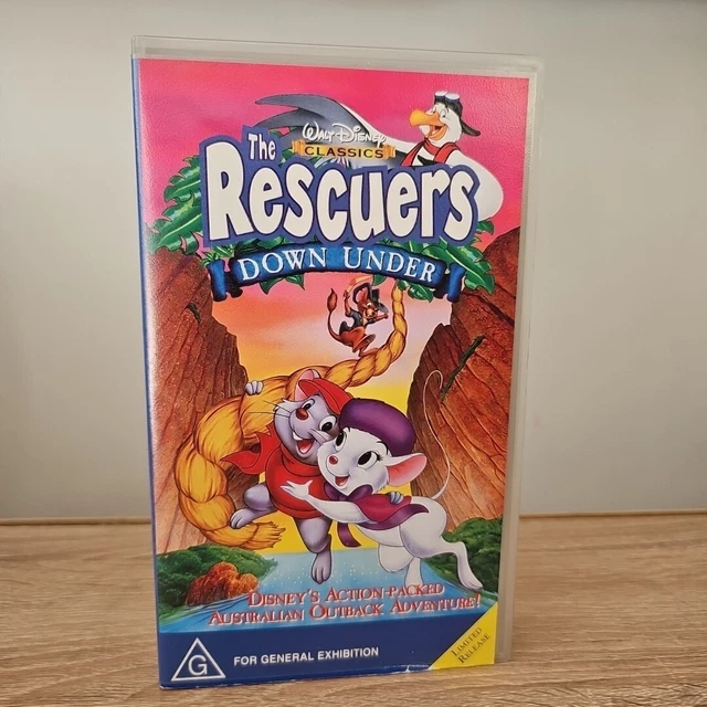 WALT DISNEY THE Rescuers Down Under VHS Tape Movie Animation 90s TESTED