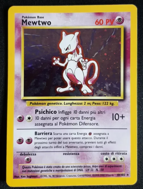 Pokemon (M) Mewtwo Ex Rare Holo Foil 64/152 IN Italian Turboblitz