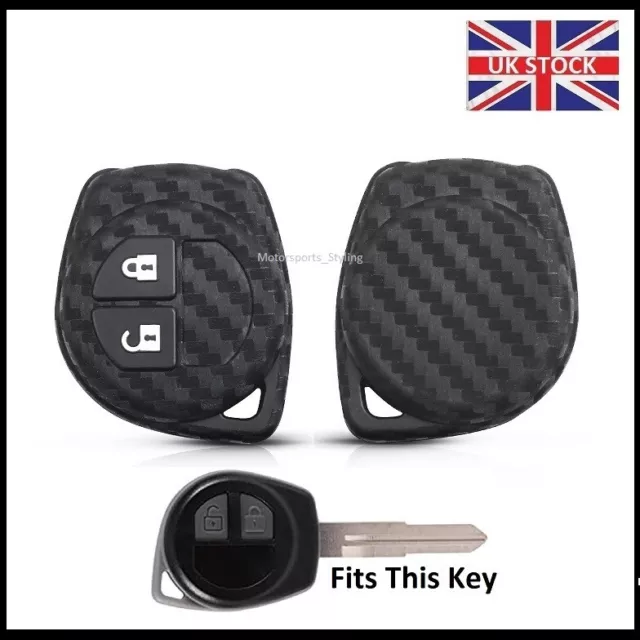 Key Cover For Suzuki 2 Button Case Remote Fob Protector Shell Bag Silicone s3cf