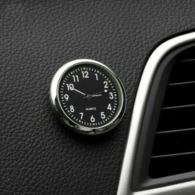 Mini Pocket Quartz Digital Analog Watch Stick-On Clock Luminous Fit For Car Boat