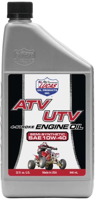 Lucas Oil Semi-Synthetic SAE 10W-40 ATV Engine Oil - 1 Quart 10720 53-2149