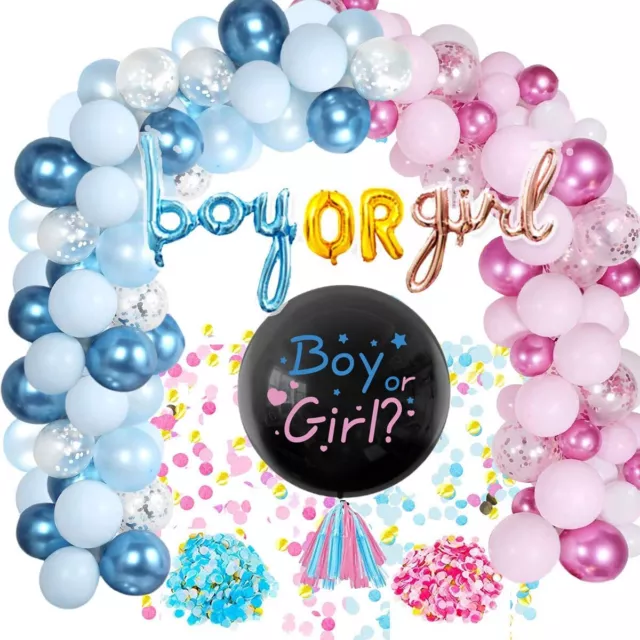 Gender Reveal Party Junge oder Mädchen Deko Ballon Bogen Kit Luftballon Girlande