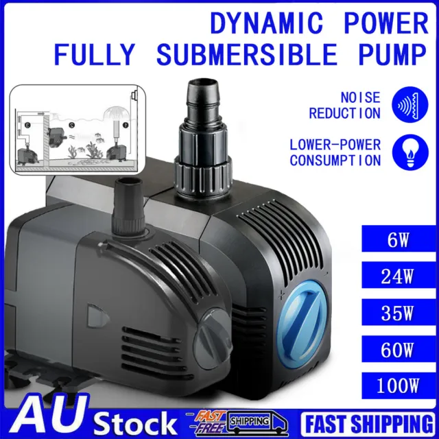 Adjustable Flow Aquarium Pump Water Submersible Fish Tank Fountain Pond Marine