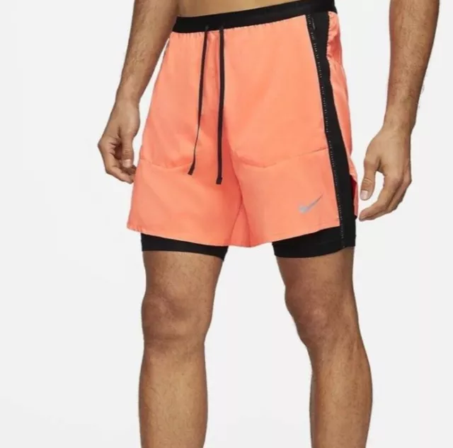 Nike Running Division Flex Stride Hybrid Men's 2-IN-1 5in Shorts Size Large