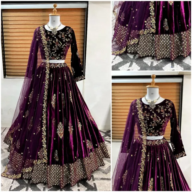 Bollywood Wedding Party Pakistani Wear Designer Lehenga Choli Lengha Indian 2