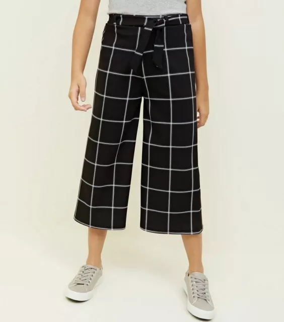 WHOLESALE 50 PAIRS NEW GIRLS EX NEW LOOK CULOTTE TROUSERS BLACK Age 10-15 yrs