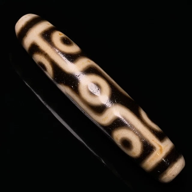 Ancient Tibetan DZI Beads Old Agate Lucky 9 Eye Totem Amulet Pendant GZI