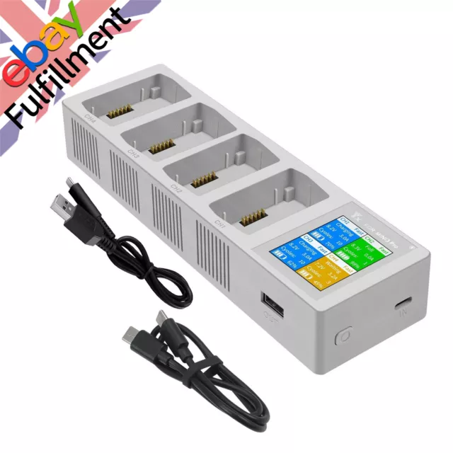 4-Way Digital Display Battery Charger Charging Station For DJI Mini 3 Pro Drone