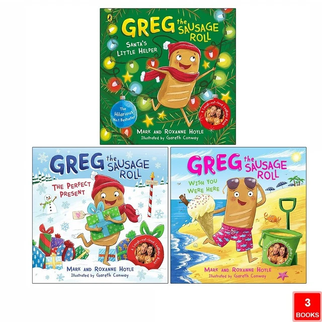 Greg the Sausage Roll Collection 3 Books Set By Mark Hoyle and Roxanne Hoyle NEW