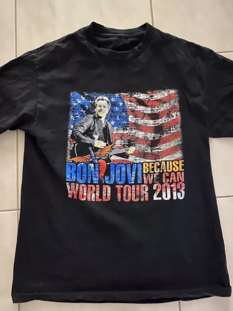 Bon Jovi 2013 Because We Can T-Shirt Large World Tour