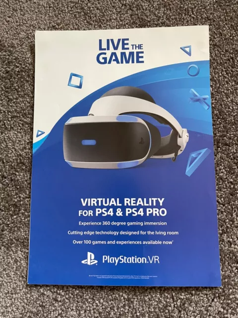 PSVR Playstation PS4 Promo Poster Retail Display Sign