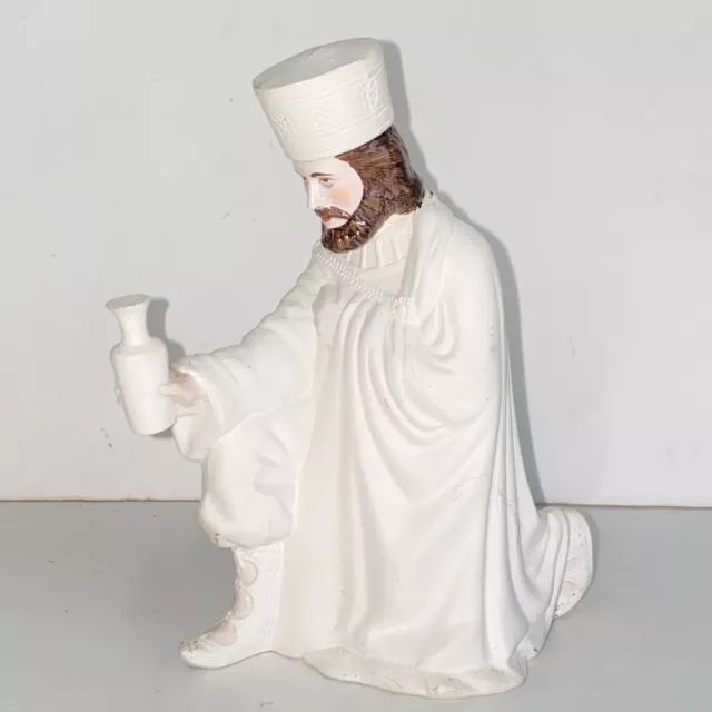 Vintage Ceramic DIY Ready To Paint Nativity Kneeling Wise Man 1980 Maxine Mold