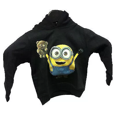 Felpa con cappuccio in cotone felpato MINIONS blu da bambino