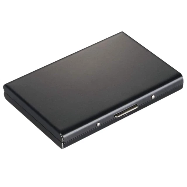 Portafogli per carte metalliche, portafogli in metallo ultrasottili acciaio inox RF P4A4