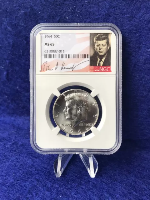 1964 KENNEDY HALF DOLLAR 50c *NGC MS65 GEM BRILLIANT UNCIRCULATED*