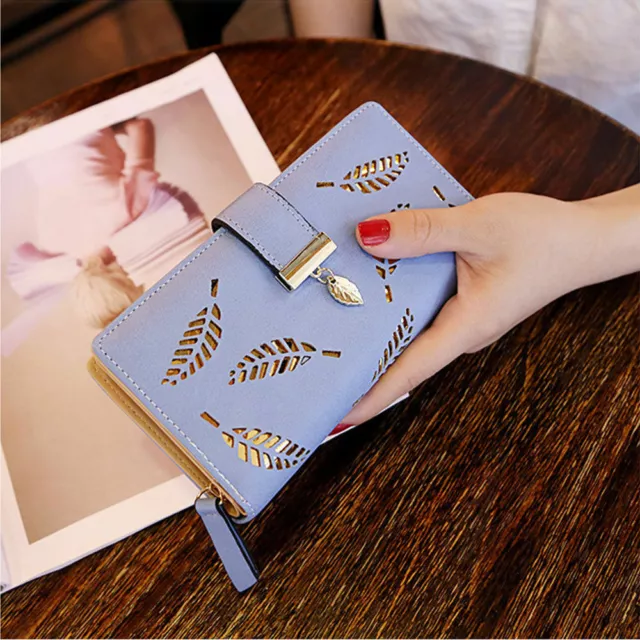 Fashion Womens Bifold Wallet Leather Long Clutch Card Holder Phone Purse Handbag 3