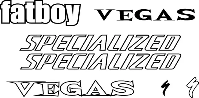 Custom Specialized Fatboy Vegas vinyl sticker / decals